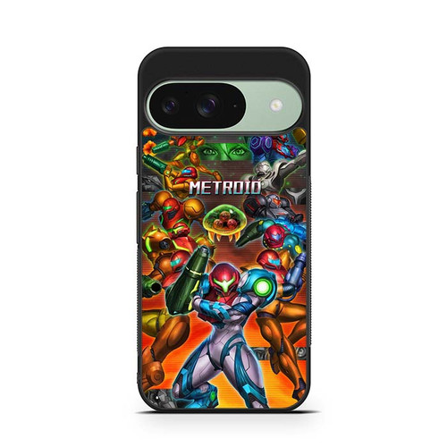 Metroid collage Samuss evolution Google Pixel 9 Case