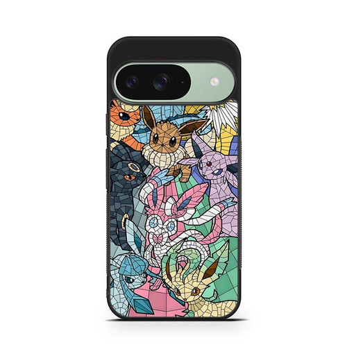 Pokemon stained glass pattern Google Pixel 9 Case