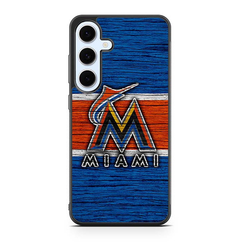 Miami Marlins Wooden Pattern Samsung Galaxy S24 Case