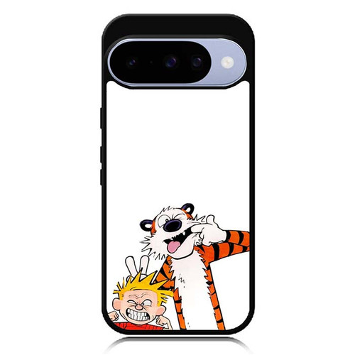 Calvin and Hobbes Making Faces Google Pixel 10 Case