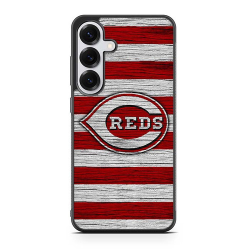 Cincinnati Reds Wooden Pattern Samsung Galaxy S25 Case
