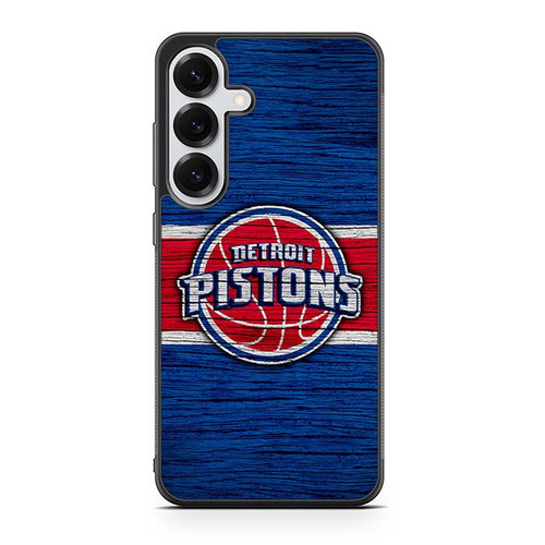 Detroit Pistons Wooden Pattern 02 Samsung Galaxy S25 Case