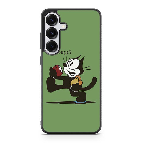 Felix The Cat Eat Apple Samsung Galaxy S25 Case