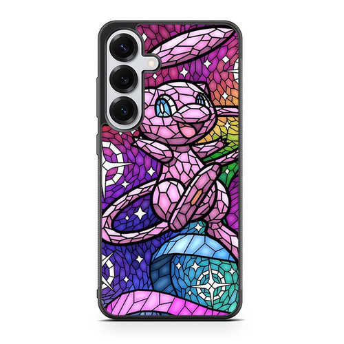 Pokemon Mew Stained Glass Pattern Samsung Galaxy S25 Case