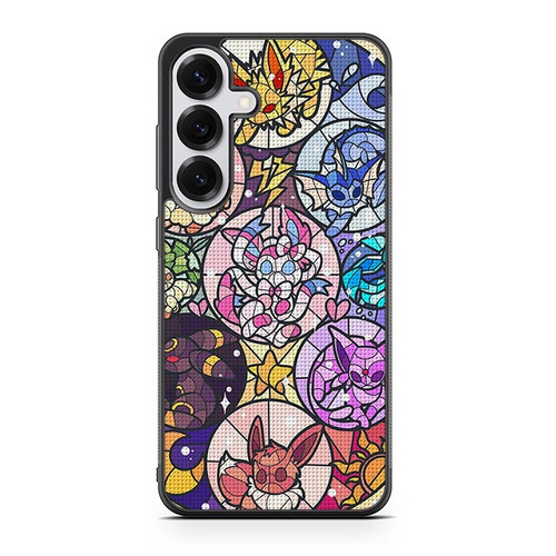 Pokemon Stained Glass Look Samsung Galaxy S25 Case