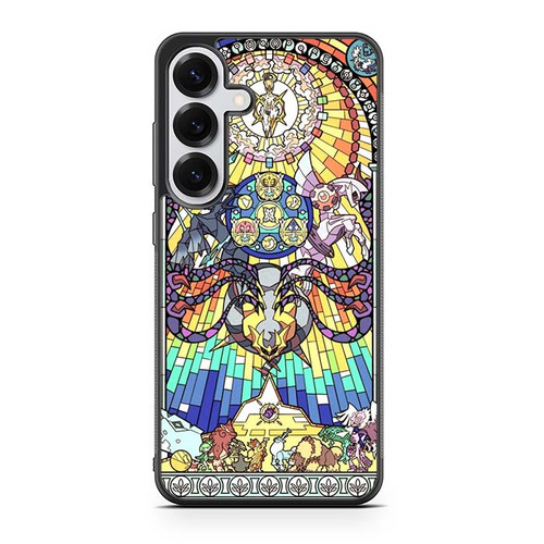 Pokemon Stained Glass Style Samsung Galaxy S25 Case