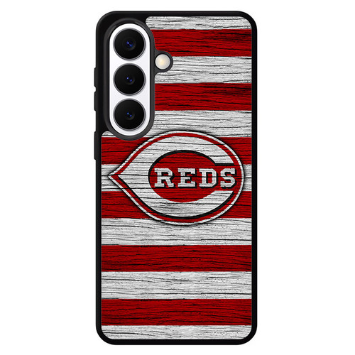 Cincinnati Reds Wooden Pattern Samsung Galaxy S26 Case