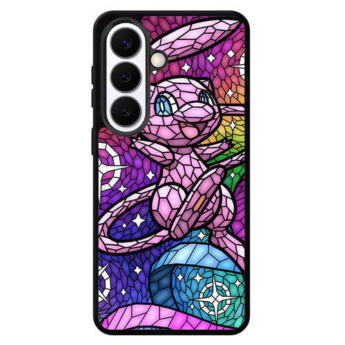 Pokemon Mew Stained Glass Pattern Samsung Galaxy S26 Case