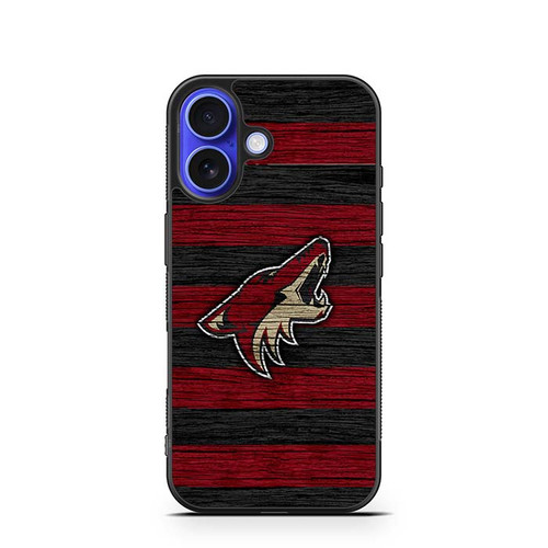 Arizona Coyotes Wooden Pattern iPhone 16 Case