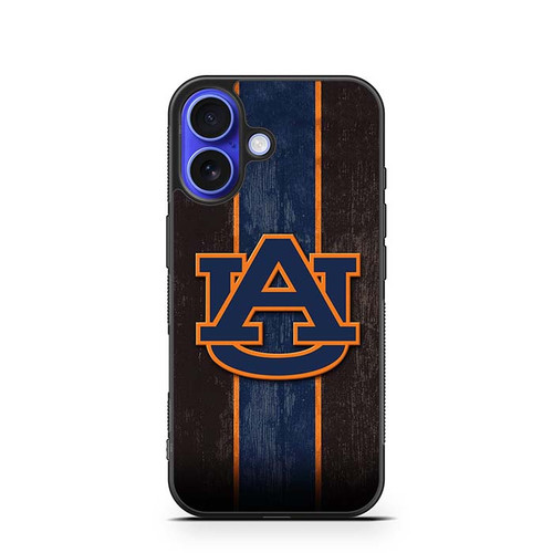 Auburn Tigers Wooden Pattern iPhone 16 Case