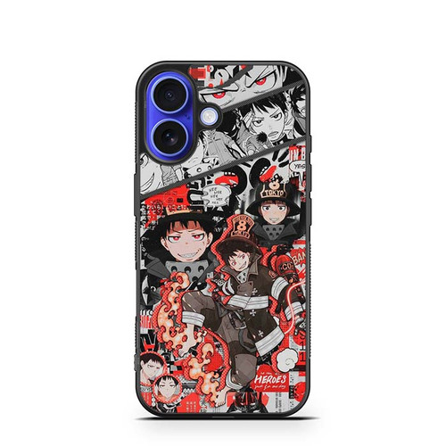 Fire Force Collage Shinra Kusakabe iPhone 16 Case