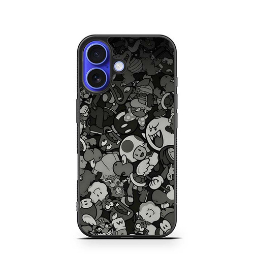 Mario Luigi Bowser Toad Boo and Wario iPhone 16 Case