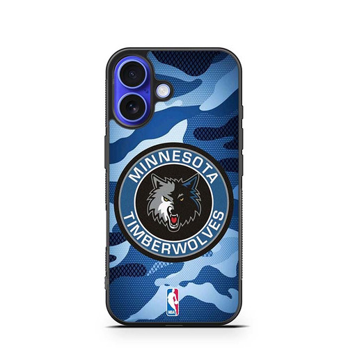 Minnesota Timberwolves Camo iPhone 16 Case