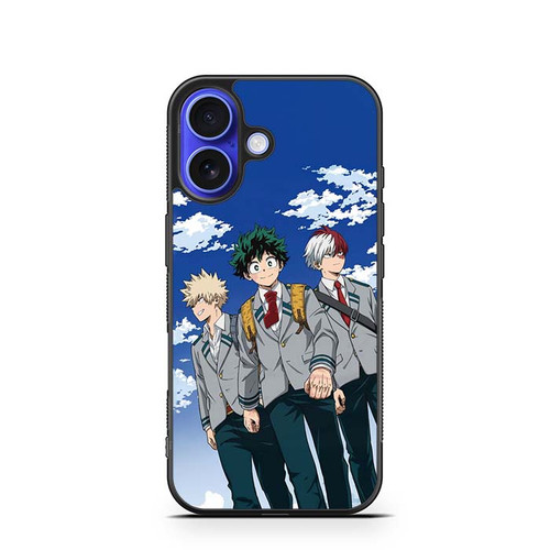 My Hero Academia Bakugo Midoriya and Todoroki iPhone 16 Case