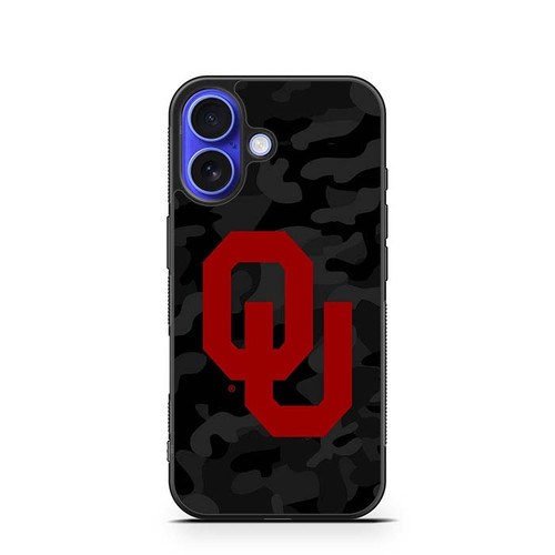 Oklahoma Sooner Camo iPhone 16 Case