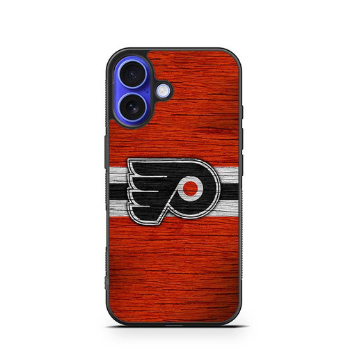 Philadelphia Flyers Wooden Pattern iPhone 16 Case