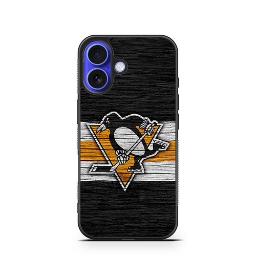 Pittsburgh Penguins Wooden Pattern iPhone 16 Case