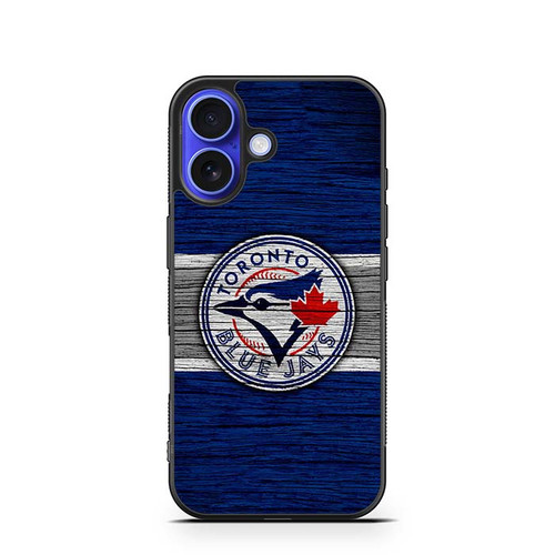 Toronto Blue Jays Wooden Pattern 01 iPhone 16 Case