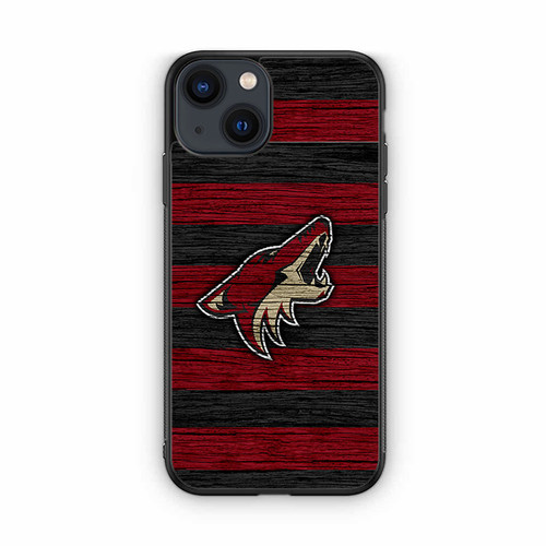 Arizona Coyotes Wooden Pattern iPhone 13 Case