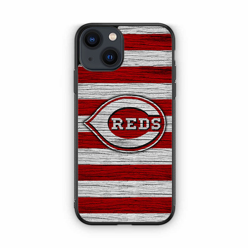 Cincinnati Reds Wooden Pattern iPhone 13 Case