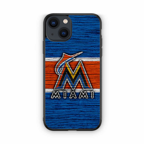 Miami Marlins Wooden Pattern iPhone 13 Case