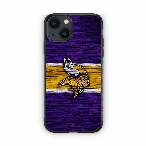 Minnesota Vikings Wooden Pattern iPhone 13 Case