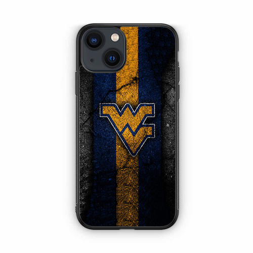 West Virginia Mountaineers Asphalt Texture iPhone 13 Case