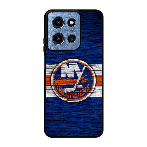 New York Islanders Wooden Pattern Motorola Moto G 5G 2025 Case