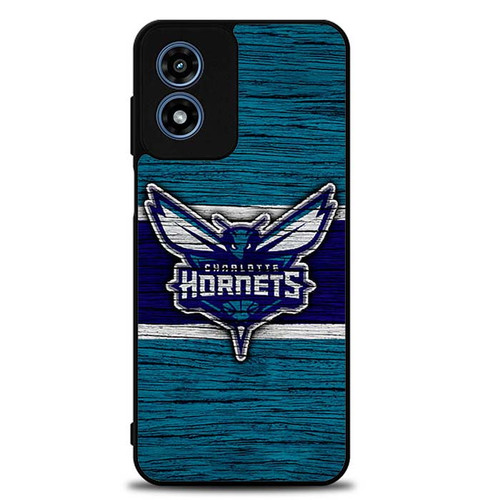 Charlotte Hornets Wooden Pattern Motorola Moto G Play 2024 Case