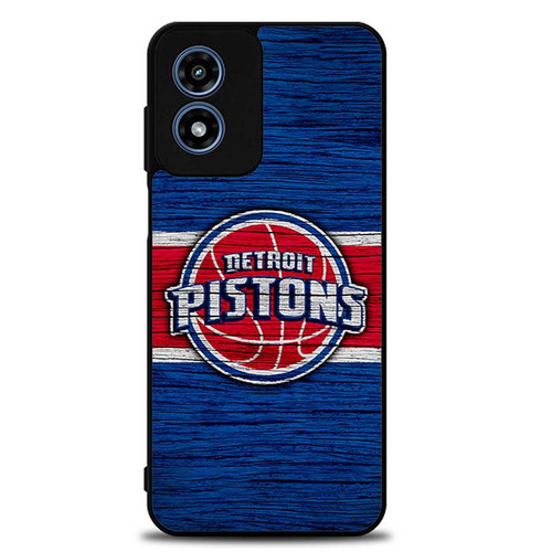 Detroit Pistons Wooden Pattern 02 Motorola Moto G Play 2024 Case