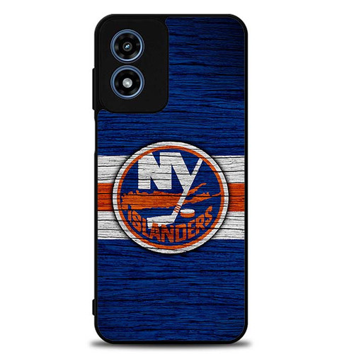 New York Islanders Wooden Pattern Motorola Moto G Play 2024 Case