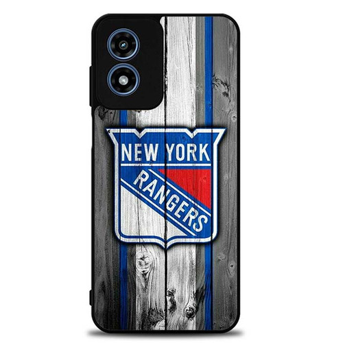 New York Rangers Wooden Pattern Motorola Moto G Play 2024 Case