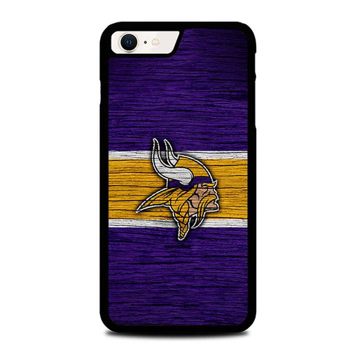 Minnesota Vikings Wooden Pattern iPhone SE 2022 Case