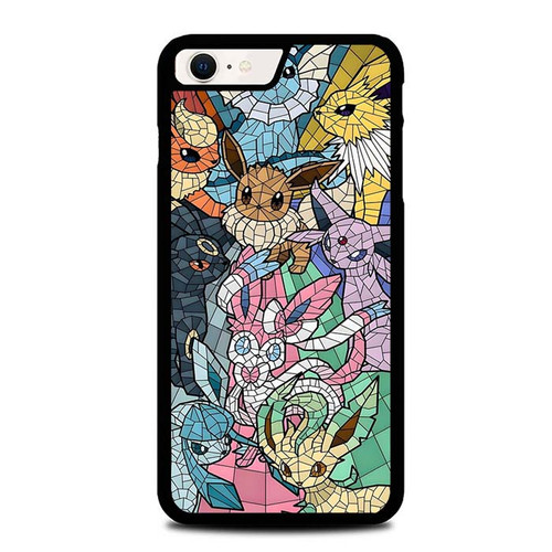 Pokemon stained glass pattern iPhone SE 2022 Case
