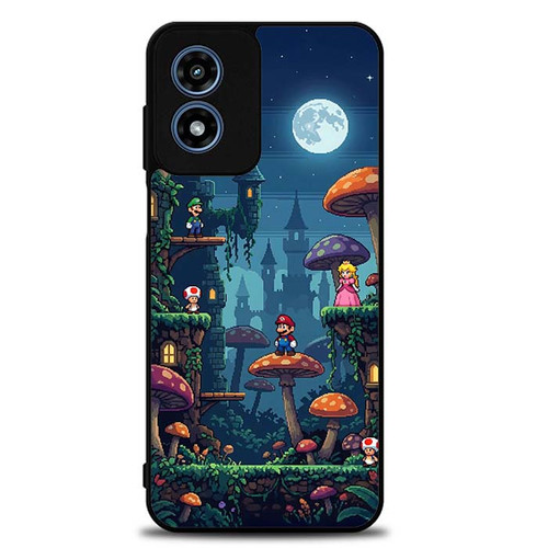 Mario Mushroom Night Castle Motorola Moto G Play 2024 Case