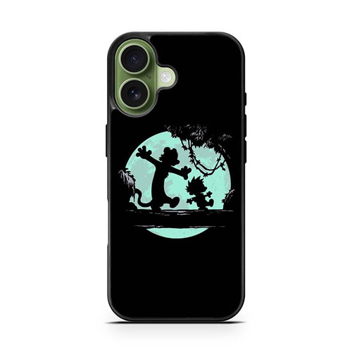 Calvin and Hobbes Play At Night iPhone 17 Case