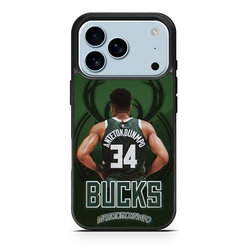 Milwaukee Bucks Antetokounmpo 34 iPhone 17 Pro Case