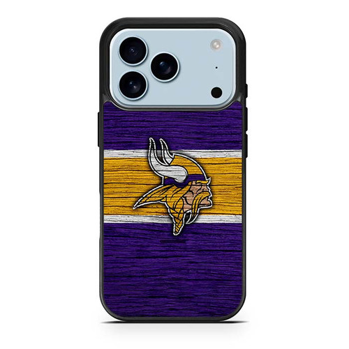 Minnesota Vikings Wooden Pattern iPhone 17 Pro Case