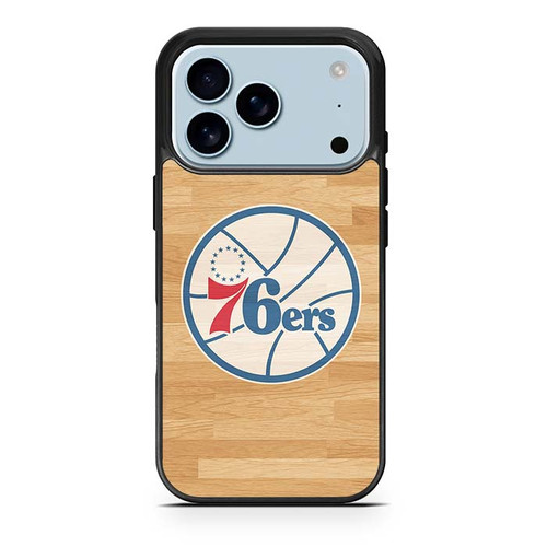 Philadelphia 76ers Wooden Pattern iPhone 17 Pro Case