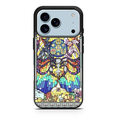Pokemon Stained Glass Style iPhone 17 Pro Case