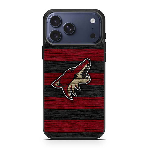 Arizona Coyotes Wooden Pattern iPhone 17 Pro Max Case