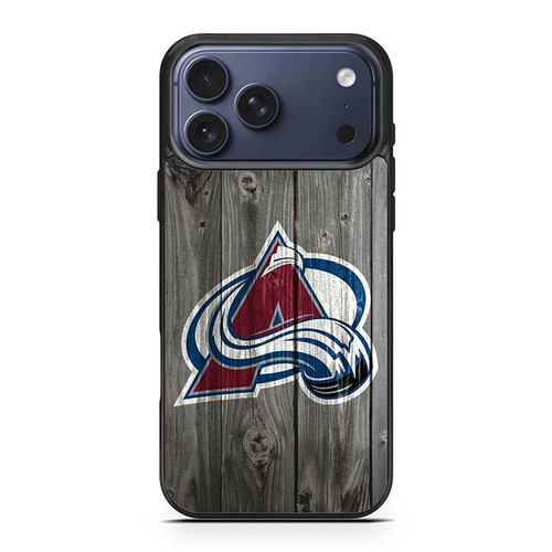 Colorado Avalanche Wooden Pattern iPhone 17 Pro Max Case