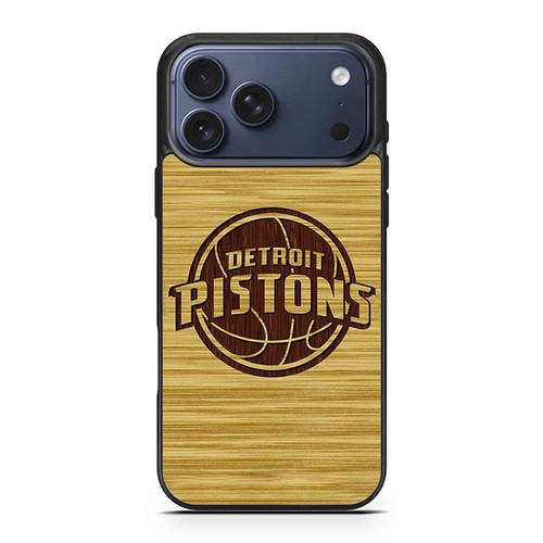 Detroit Pistons Wooden Pattern 01 iPhone 17 Pro Max Case