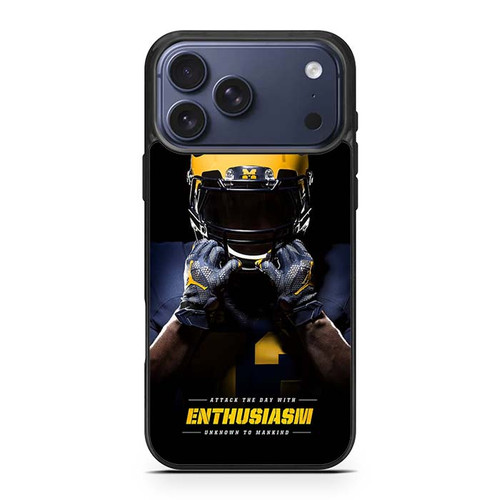 Michigan Wolverines Enthusiasm iPhone 17 Pro Max Case