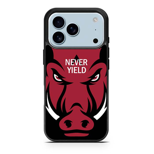 Arkansas Razorbacks Never Yield iPhone 17 Pro Case
