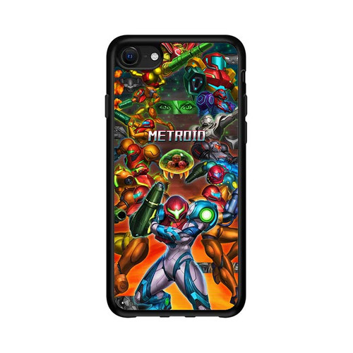 Metroid collage Samuss evolution iPhone 16e Case