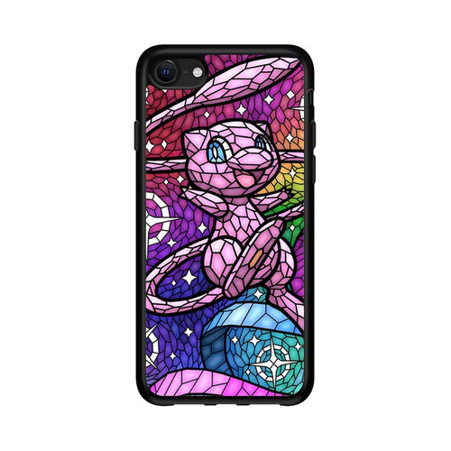 Pokemon Mew Stained Glass Pattern iPhone 16e Case