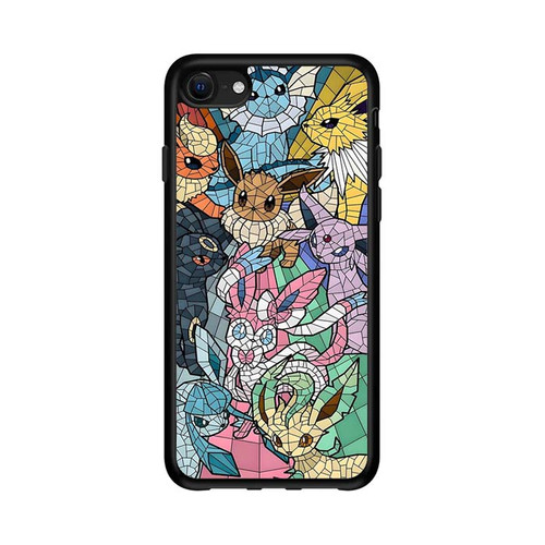 Pokemon stained glass pattern iPhone 16e Case