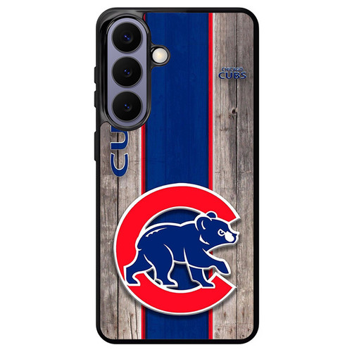 Chicago Cub Cubbie Blue and Red Wood Samsung Galaxy S26+ Case