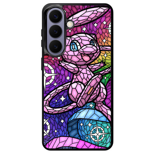 Pokemon Mew Stained Glass Pattern Samsung Galaxy S26+ Case